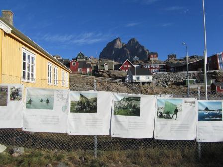 The open air exhibition in Uummannaq